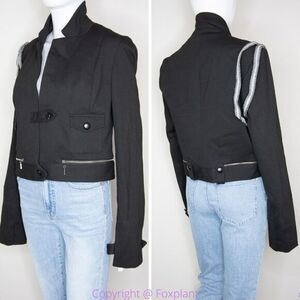 & Danielle black‎ jacket with ribbon on shoulder